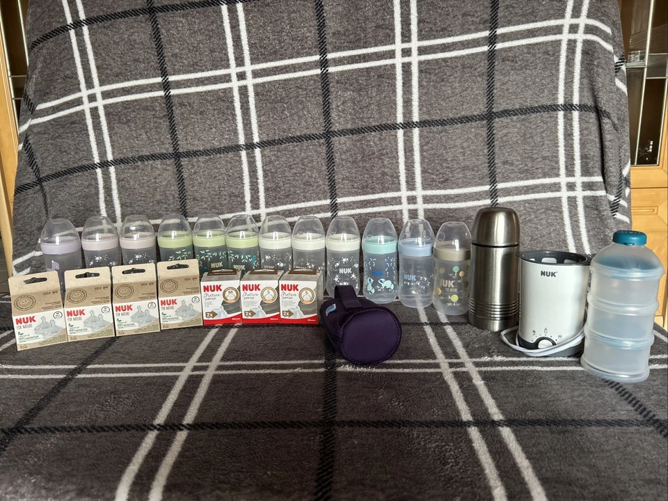 NUK Nature Sense Babyflasche Starter Set 0-6 Monate - Mit Zubehör - Bild 1 von 4