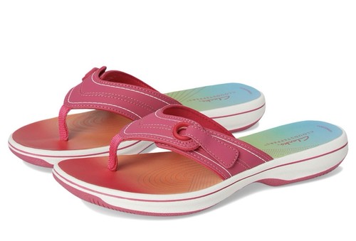 Sandali Clarks Breeze Reyna Cloudsteppers rosa brillante ombretto donna 9