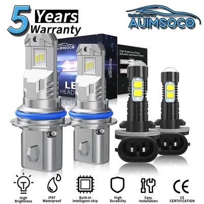 Faros LED para Ford Escort 1991-1996 sedán 4 puertas 80000LM 6500K brillantes Foto 1 de 4