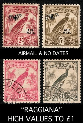 NEW GUINEA: "RAGGIANA" BIRD OF PARADISE HIGH VALUES NO DATES GIBBONS CV £235     - Image 1 of 4