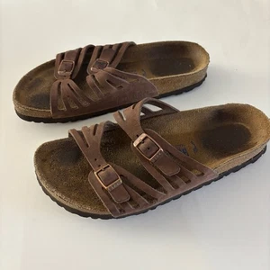 Birkenstock Damen Braun Leder Riemchen Sandalen Größe 9 US 40 EU Schuhe - Bild 1 von 9