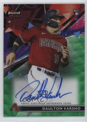 2021 Topps Finest Green Wave Refractor /99 Daulton Varsho #FA-DV Rookie Auto RC - Image 1 of 2