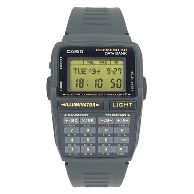 NOS CASIO DBC-30-1G DATA BANK CALCULATOR VINTAGE DIGITAL WATCH JAPAN 1995 - image 1 of 4