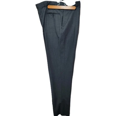 Pantalones de vestir Kenneth Cole para hombre talla 42 lana Worsted gris sin dobladillo Foto 1 de 4