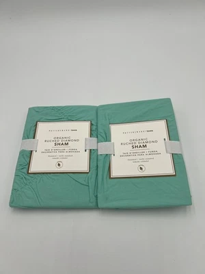 Almohada decorativa Pottery Barn Teen Sham para mujer estándar orgánica de diamantes acanalados Foto 1 de 3