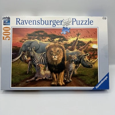 Ravensburger Jigsaw Puzzle 500 piece African Splendor Savana Safari - Used - Image 1 of 4