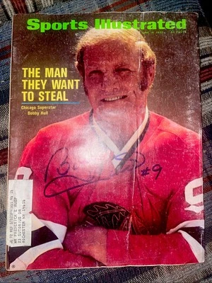 1972 Bobby Hull autógrafo deportes ilustrado NHL hockey Chicago Blackhawks WHA Foto 1 de 4