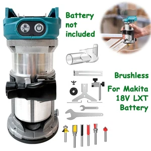 6 Speeds Cordless Brushless Wood Trimmer Compact Router For Makita 18V Battery - Picture 1 of 15