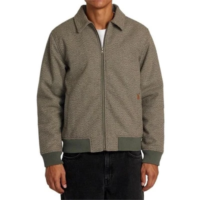 RVCA Pisco Jacket 2XL Dark Olive Coat XXL Zip Up Quilted Lining AVYJK00185 Coat - Image 1 of 4