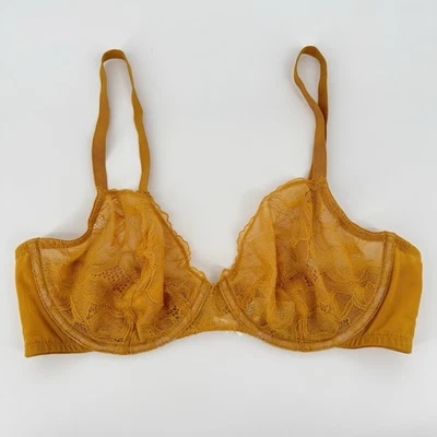 Sujetador Demi Casi Desnudo Talla 36C Encaje Amapola en Caramelo Sin Forro Semi Transparente Foto 1 de 4