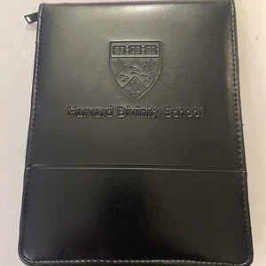 Harvard Divinity School LEEDS quaderno portafoglio nero con cerniera in ecopelle - Foto 1 di 8