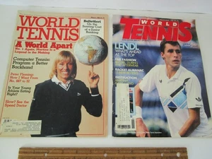 Lot of 2 World Tennis Magazine 1984 1985 Navratilova Ivan Lendl Bollettieri - Picture 1 of 1