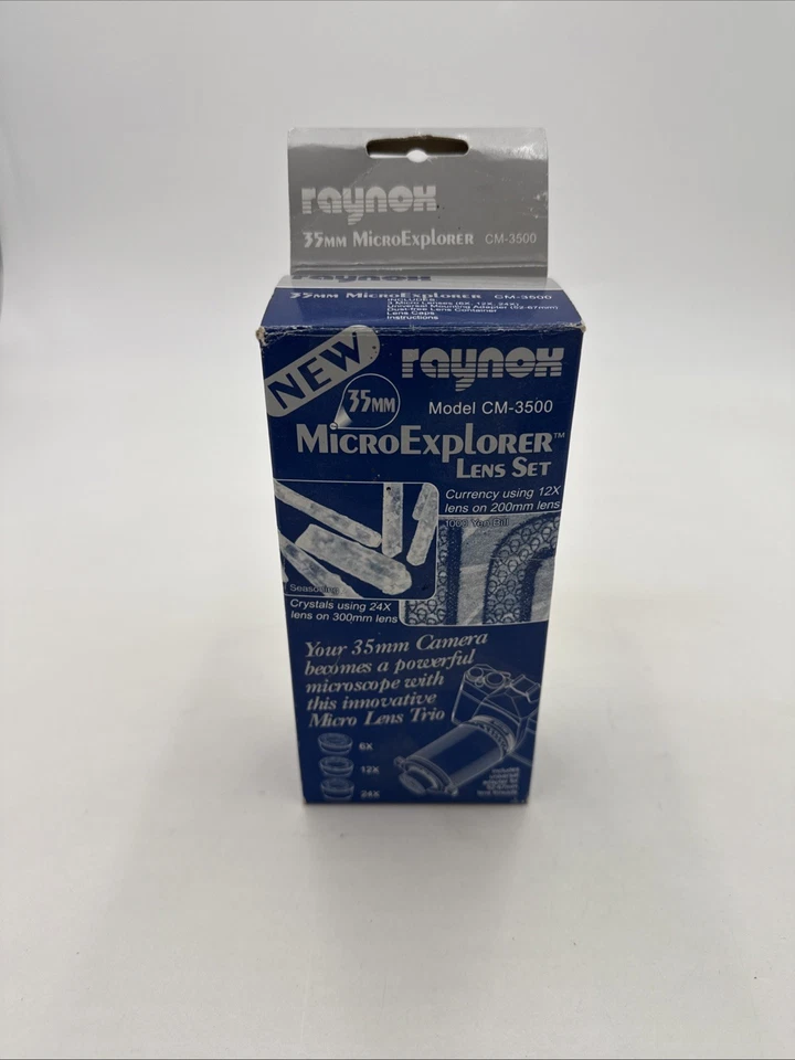 Juego de lentes Raynox 35 mm MicroExplorer CM-3500 y adaptador universal 6x 12x 24x Foto 1 de 4