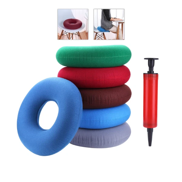 Donut Rubber Ring Cushion Inflatable Piles Pillow Seat Medical Vinyl Hemorrhoid