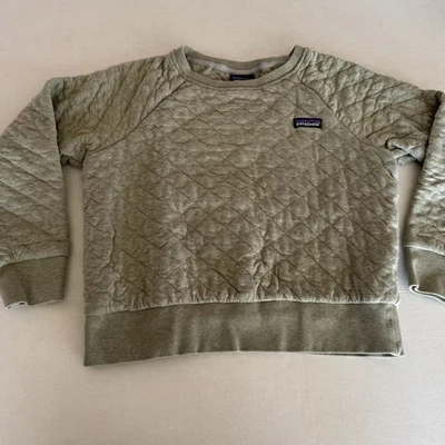 Sudadera Patagonia Acolchada Cuello Redondo Manga Larga Verde Algodón Orgánico Mujer XS Foto 1 de 4