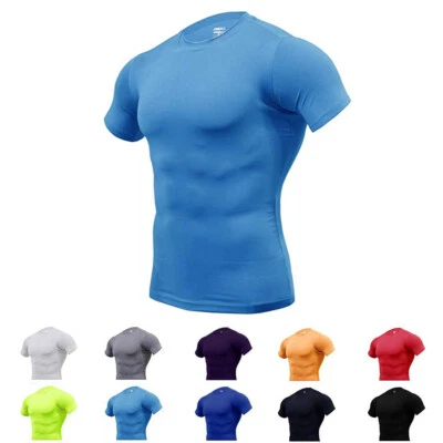ARMEDES Mens Cool Dry Compression Baselayer Short Sleeve T-Shirt Activewear 51 - Image 1 of 4