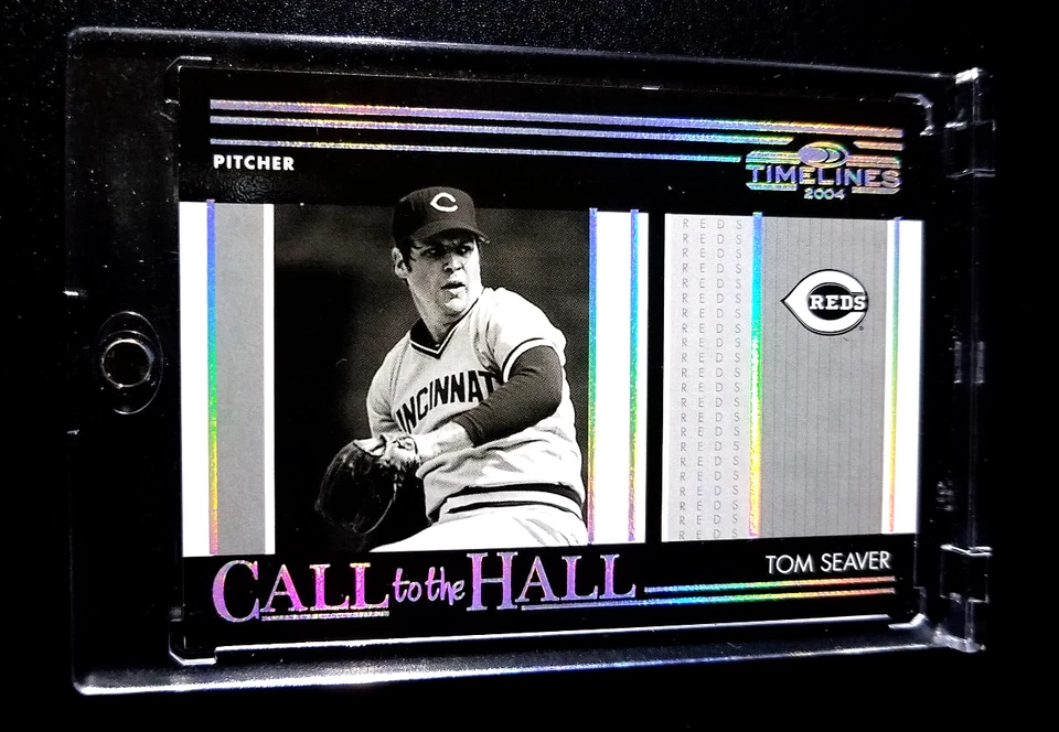 TOM SEAVER RARE 2004 Donruss Timelines CH-25 Call to the Hall #/100 Reds HOF - Image 1 of 2