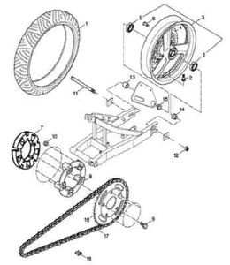 SFM / Sachs Hinterachse P406780500100770 X-Road 2006 - Picture 1 of 1