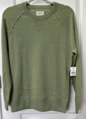 American Eagle AE77 100% Cashmere Sweater Green Small Unisex Luxe Warm Soft NWT - Изображение 1 из 4