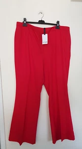 NEW STAR JULIEN MACDONALD RED TROUSERS SIZE 22 WOMEN'S PARTY HOLIDAY SUMMER - Picture 1 of 5