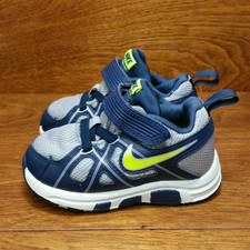 Nike T-Run 3 Alt (Toddler Size 5C) Athletic Sneaker Shoes Gray Blue
