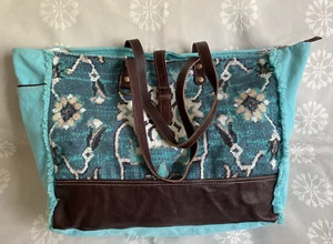Myra Weekender Tote Travel Bag Western Turquoise Boho Size XL - Picture 1 of 10