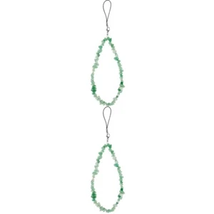 2 PCS Kristall -Edelstein -Schlüsselkette Handyanhänger-Armband Grün - Zdjęcie 1 z 12
