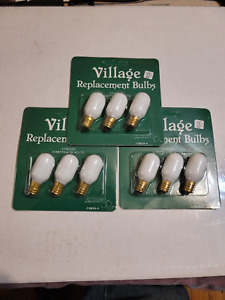 Dept 56 Village Replacement Bulbs 6 Watt 120 Volt Set of 3 #56.99244 New!