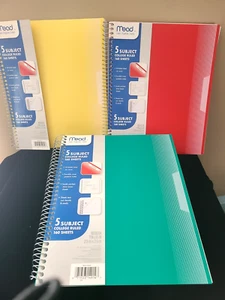 3 Nuevos Cuadernos Mead Cinco Estrellas 5 Temas Universidad Reglado 160 Hojas + Bolsillos - Imagen 1 de 8