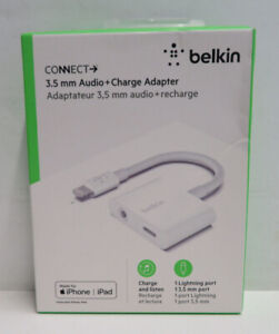 Belkin Lightning To 3.5 mm Audio + Charge Rockstar iPhone NEW SEALED 