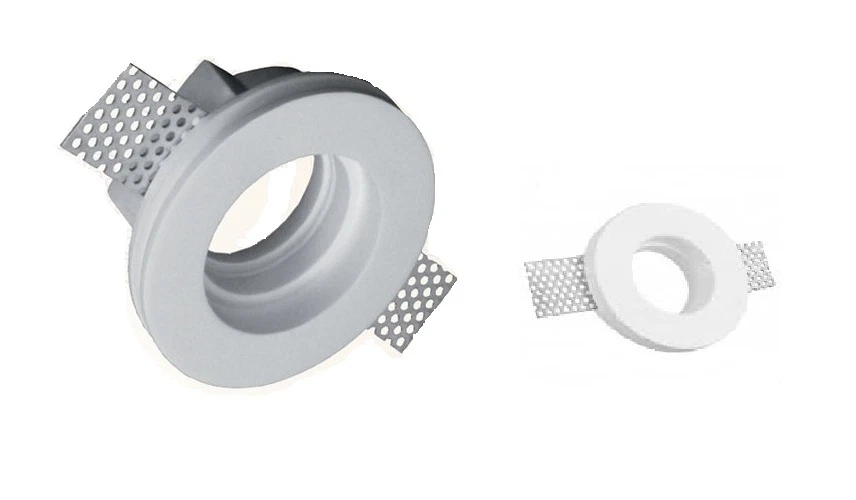 faretto INCASSO IN gesso a scomparsa rotondo cornice da incasso col vetrino - Immagine 1 di 1