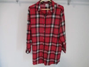 VICTORIA'S SECRET RED PLAID SLEEP SHIRT SIZE XL - Picture 1 of 5