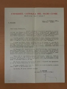 Lettera firmata da Agostino Gemelli - Picture 1 of 1
