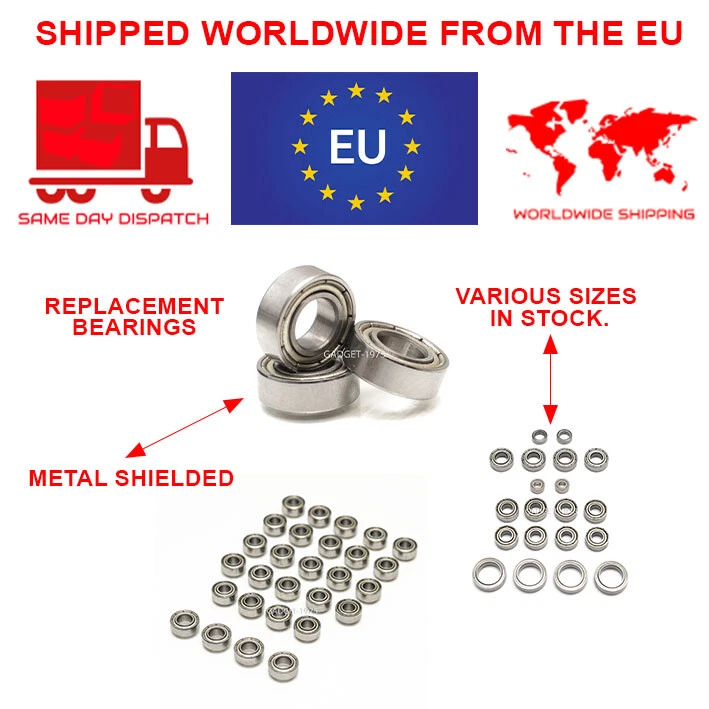 Ball Bearings Replacements For Bikes Fishing Reels Spools Rc Cars Engines Skates - Image 1 of 4