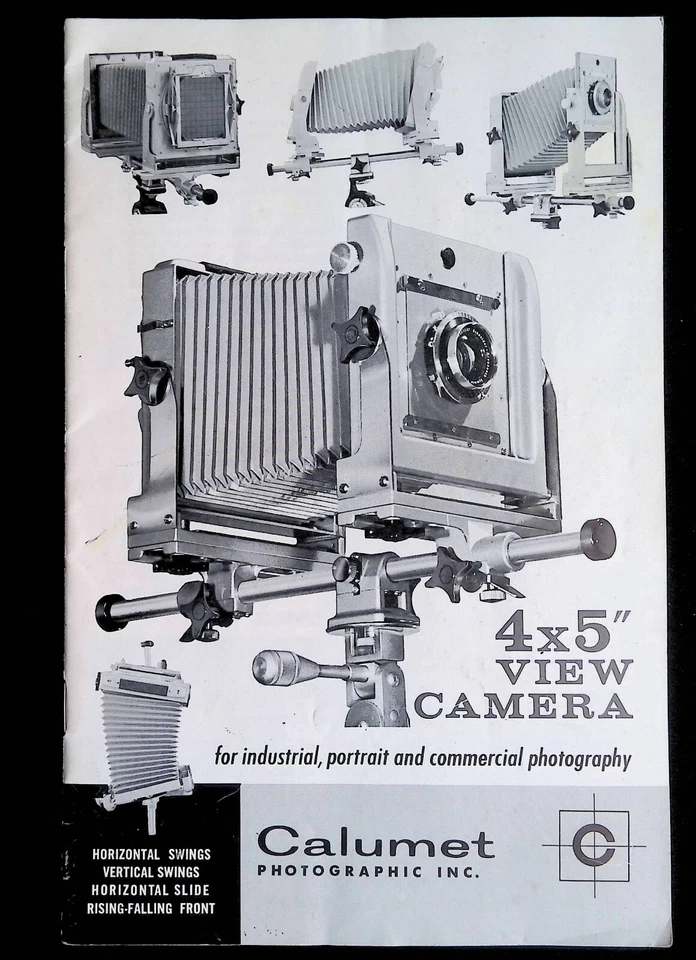 Original Vintage Calumet 4x5" View Camera Sales Brochure - Image 1 of 2