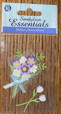 Ramo de flores Essentials en tallos de encaje tulipanes tarjeta de boda álbum de recortes pegatinas Foto 1 de 2