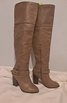 💖Charlotte Russe размер-6 коричневый высокий стороны молнии блок каблука ботинки - Изображение 1 из 4