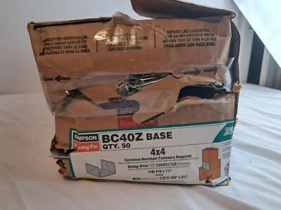 Simpson Strong-Tie BC40Z Zmax Steel Post Base 18 ga. x 3.25 in. (Pack of 50) - Image 1 of 4