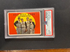 Beautiful pack fresh 1959 Topps PSA 8 #428 Buc Hill Aces - Picture 1 of 2