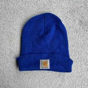 CARHARTT Herren Mütze Beanie Wintermütze Strickmütze Outdoor Logo A22100 Blau - Bild 1 von 6