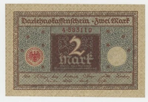 Deutschland 2 Mark 1-3-1920 Pick 60 Stempelglanz Banknote - Bild 1 von 2