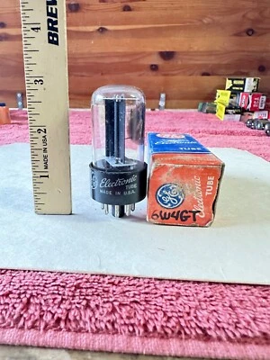 Vintage General Electric 6W4GT Television Radio Tube Working Tested Strong - Imagem 1 de 2