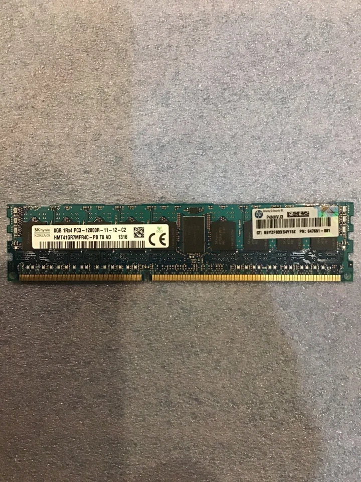 HMT41GR7MFR4C-PB Hynix SDRAM 8GB DDR3 PC3-12800-11-12-C2 Memory Module *Pulled* - Image 1 of 1