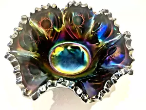 Imperial Reißverschluss Herz lila Karneval Glasschale Stern Design 9" Höhe x 4" Höhe 2,5 Pfund - Bild 1 von 4