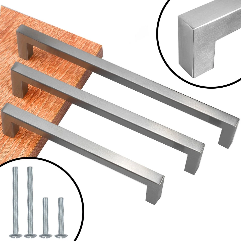 Möbelgriffe EDELSTAHL Stangengriffe Küchengriffe Schrankgriffe Schubladengriff  - Bild 1 von 1