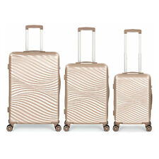3PCS SET Suitcases w/ Wheels PC+ABS Durable Hardside Luggage Clearance TSA Lock