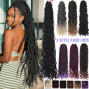 Faux Locs 36" Super Long Crochet Hair Natural Pre-Looped Soft Ombre Twist Braids - Picture 1 of 40