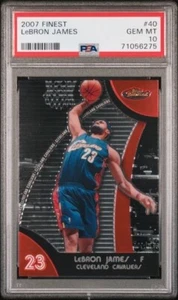 2007 Topps Finest LEBRON JAMES Cavaliers Lakers Heat Card # 40 Gem Mint PSA 10 - Picture 1 of 1
