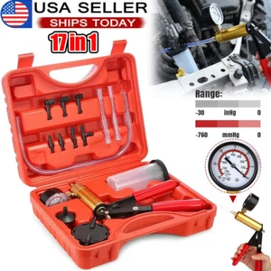 Hand Held Vacuum Pressure Pump Tester Set for Brake Fluid Bleeding & Repair New - Bild 1 von 17