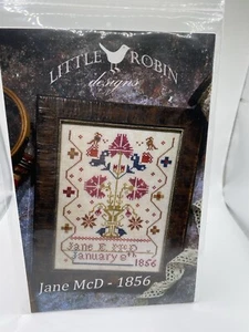 Jane McD -1856 ~ Counted Cross Stitch Chart ~ Little Robin Designs - Picture 1 of 3